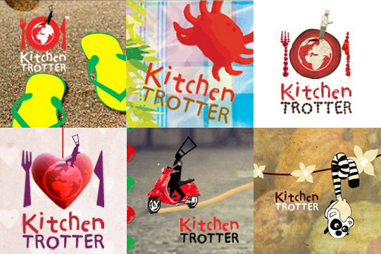 Des logos amusants de Kitchen Trotter